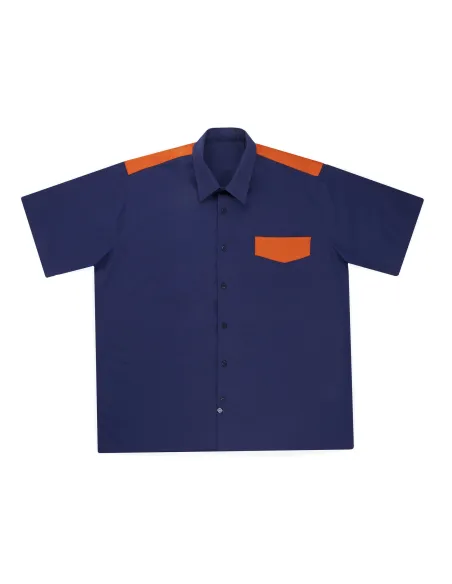 Camisa bicolor de manga corta