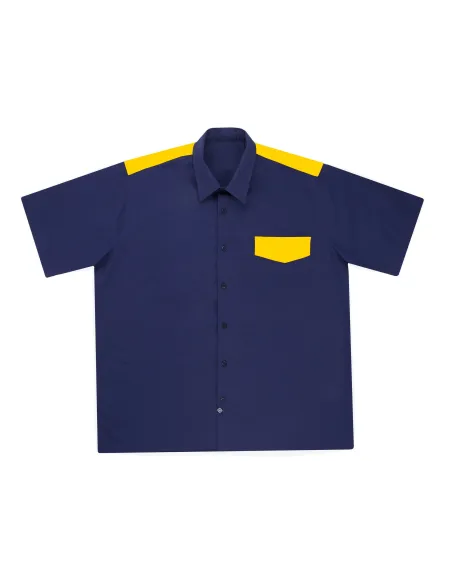Camisa bicolor de manga corta