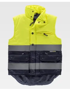 CHALECO ACOLCHADO BICOLOR CON 2 CINTAS REFL 2