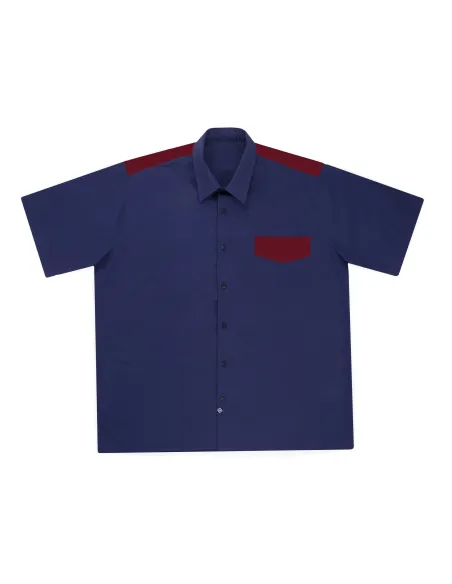 Camisa bicolor de manga corta