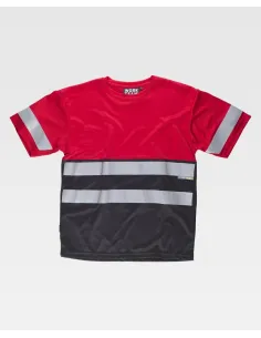 CAMISETA COMBINADA CON CINTAS REFLEC.