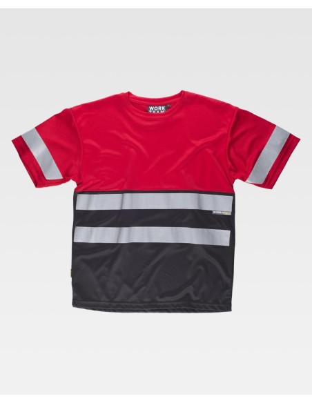 CAMISETA COMBINADA CON CINTAS REFLEC.