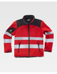 CHAQUETA WORKSHELL CON TEJIDO RIPSTOP CON CINTAS REFLECTANTE 2