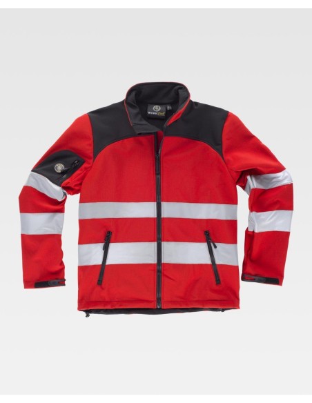 CHAQUETA WORKSHELL CON TEJIDO RIPSTOP CON CINTAS REFLECTANTE