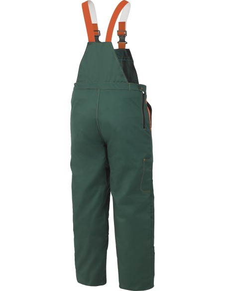 Pantalon con peto, proteccion piernas EN 381-5