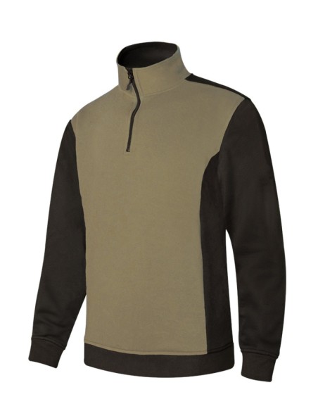 SUDADERA BICOLOR MEDIA CREMALLERA