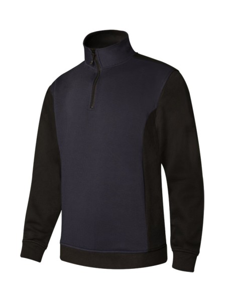 SUDADERA BICOLOR MEDIA CREMALLERA