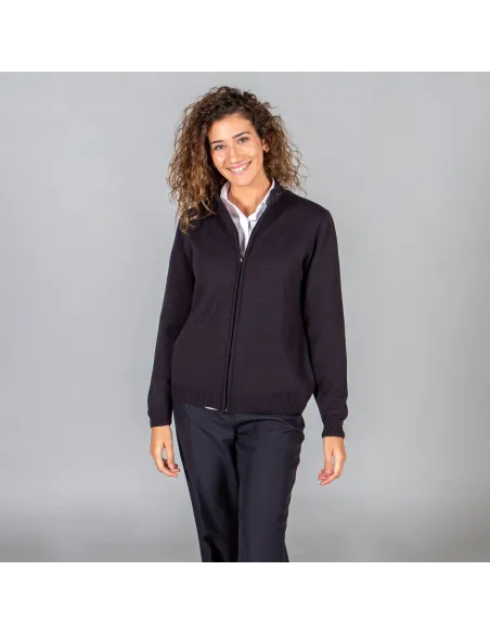 REBECA MUJER PUNTO GRUESO CON CREMALLERA