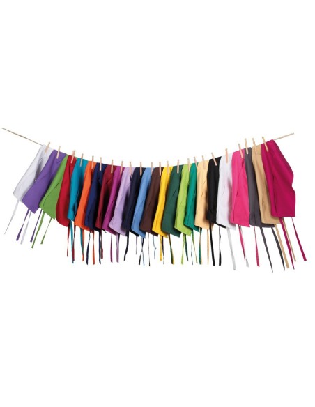 DELANTAL SIN PETO CORTO BOLSILLO 30 X 60 CM BLANCO