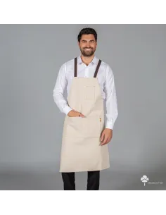 DELANTAL CON PETO ESTERILLAS TEJIDO ORGÁNICO