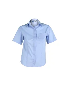 BLUSA MUJER BOTÓN OCULTO M/CORTA COLORES
