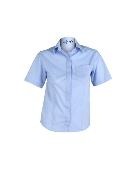 BLUSA MUJER BOTÓN OCULTO M/CORTA COLORES