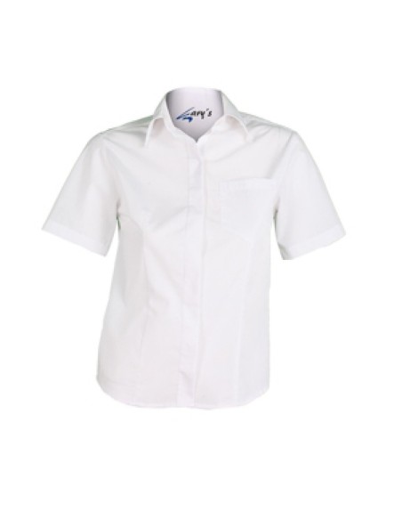 BLUSA MUJER BOTÓN OCULTO M/CORTA COLORES