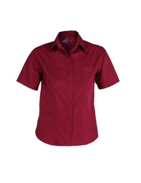 BLUSA MUJER BOTÓN OCULTO M/CORTA COLORES
