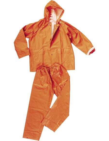 Conjunto pvc-poliester naranja