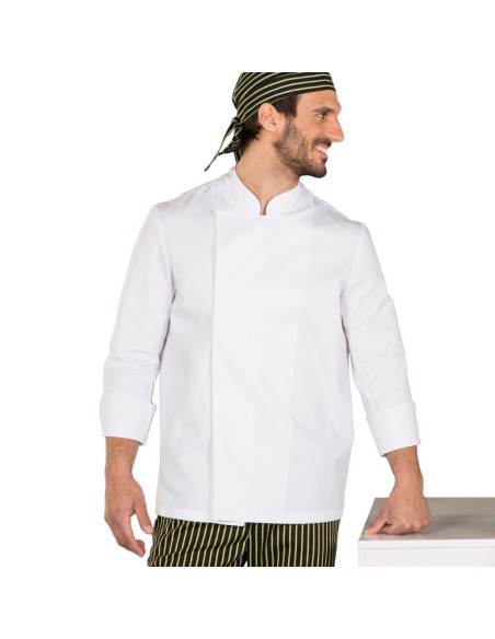 CHAQUETA COCINERO M/L PLANA VELCRO