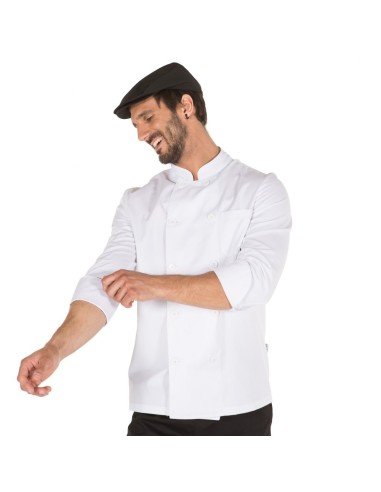 CHAQUETA DE COCINA UNISEX M/L SARGA BLANCA M/L