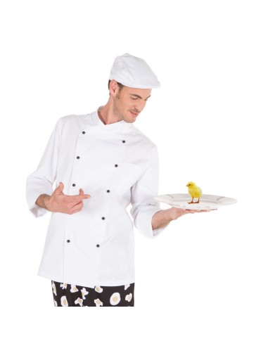 CHAQUETA DE COCINA HOMBRE NIZA BLANCA