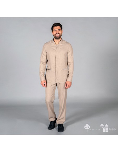 PANTALÓN HOMBRE TEJIDO RECICLADO ARENA