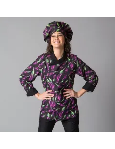 CHAQUETA COCINA UNISEX BERENJENAS