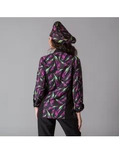 CHAQUETA COCINA UNISEX BERENJENAS 2