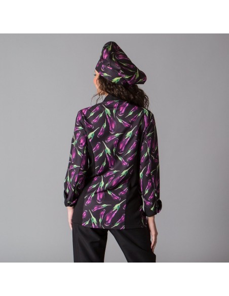 CHAQUETA COCINA UNISEX BERENJENAS