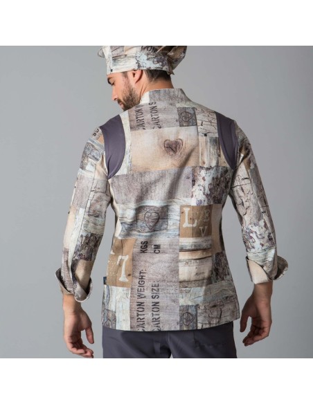 CHAQUETA COCINA UNISEX MADERAS