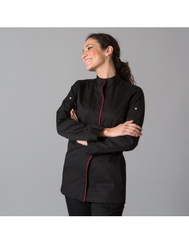 CHAQUETA DE COCINA MUJER MEDINA NEGRA