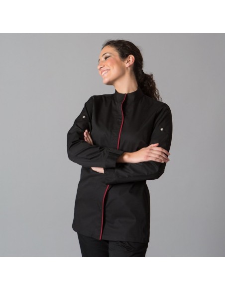 CHAQUETA DE COCINA MUJER MEDINA NEGRA
