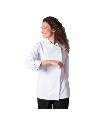 CHAQUETA DE COCINA MUJER DANA BLANCA