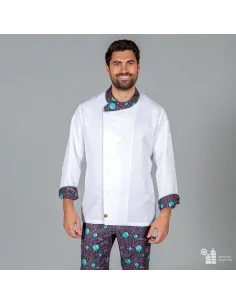 CHAQUETA COCINA UNISEX PLANET TEJIDO RECICLADO MICROFIBRA
