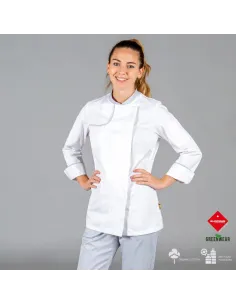 CHAQUETA COCINA MUJER ANAYA TEJIDO RECICLADO Y ORGÁNICO 2