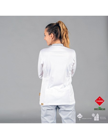 CHAQUETA COCINA MUJER ANAYA TEJIDO RECICLADO Y ORGÁNICO