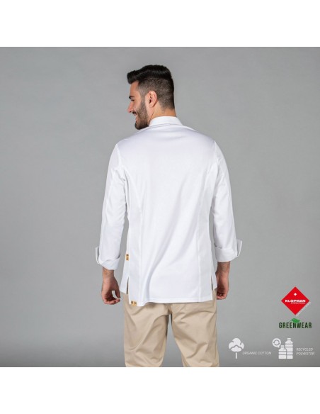 CHAQUETA COCINA UNISEX HARO TEJIDO RECICLADO Y ORGÁNICO