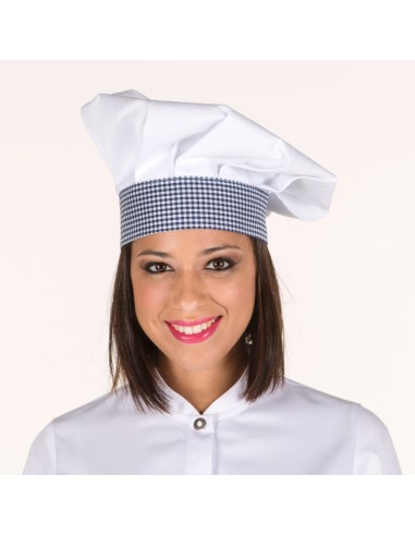 GORRO GRAN CHEF BANDA VICHY CON VELCRO