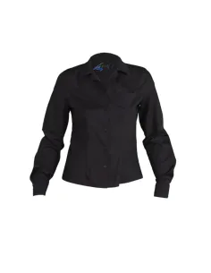 BLUSA MUJER M/LARGA NEGRA, BURDEOS Y CELESTE